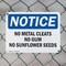 Signmission No Metal Cleats No Gum No Sunflower Seeds, 14 in W x Rectangle, Plastic OS-2PACK-NS-P-1014-L-14701 - alternate 8